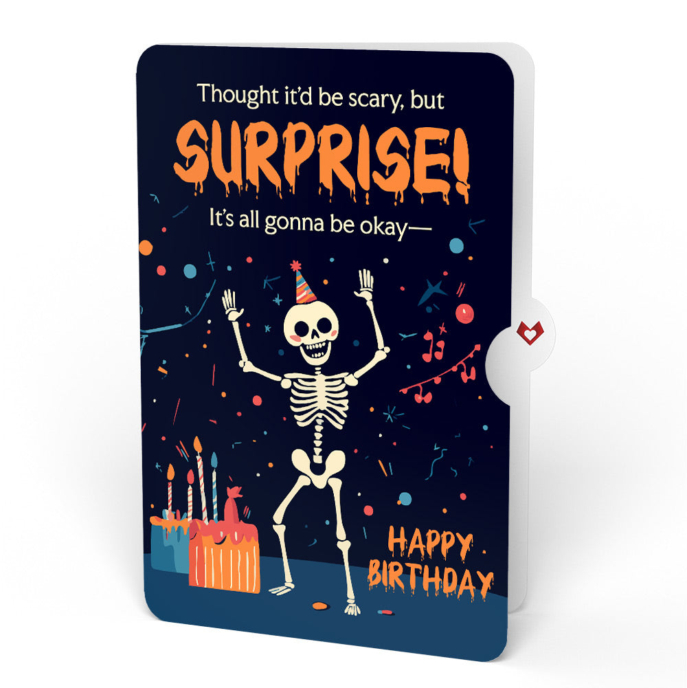 Dad You're a Legend Loch Ness Monster Birthday Pop-Up Card and Surprise Skeleton Sentiment Set