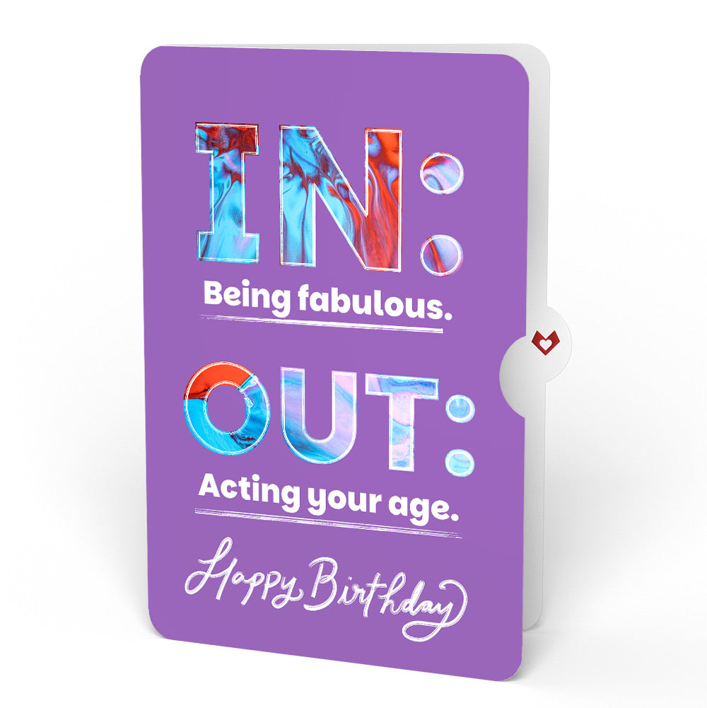 Tropical Flower Basket Birthday Pop-Up Card and IN & OUT Sentiment Set