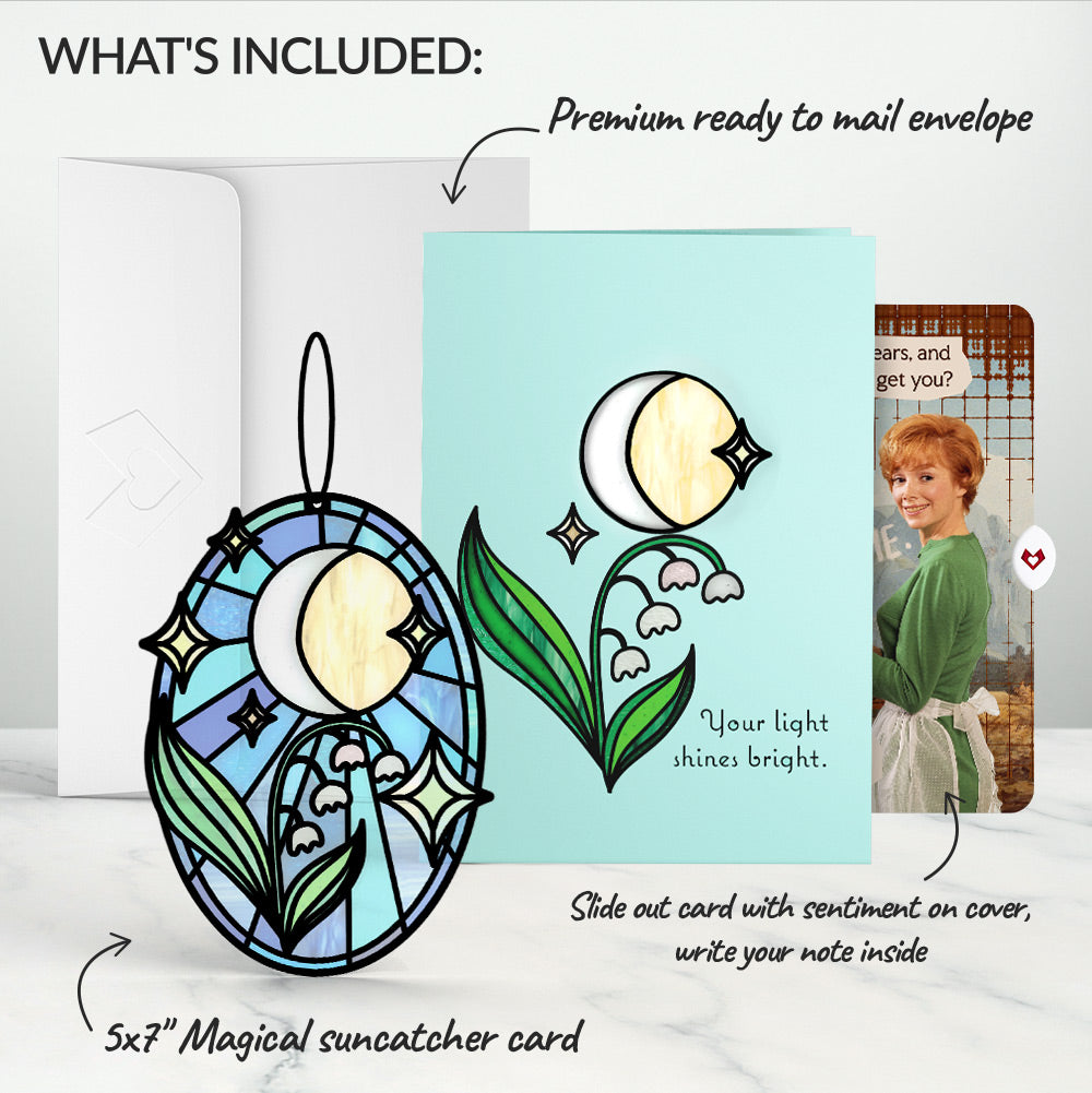 Shine Bright Twilight Bloom Birthday Suncatcher Card and More Cake More Awesome Sentiment Set