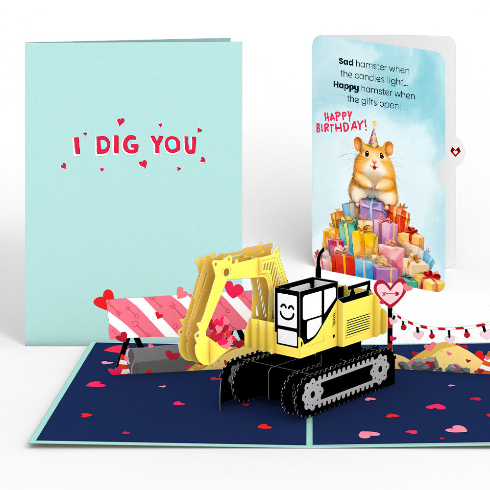 I Dig You Birthday Pop-Up Card and Happy Hamster Sentiment Set