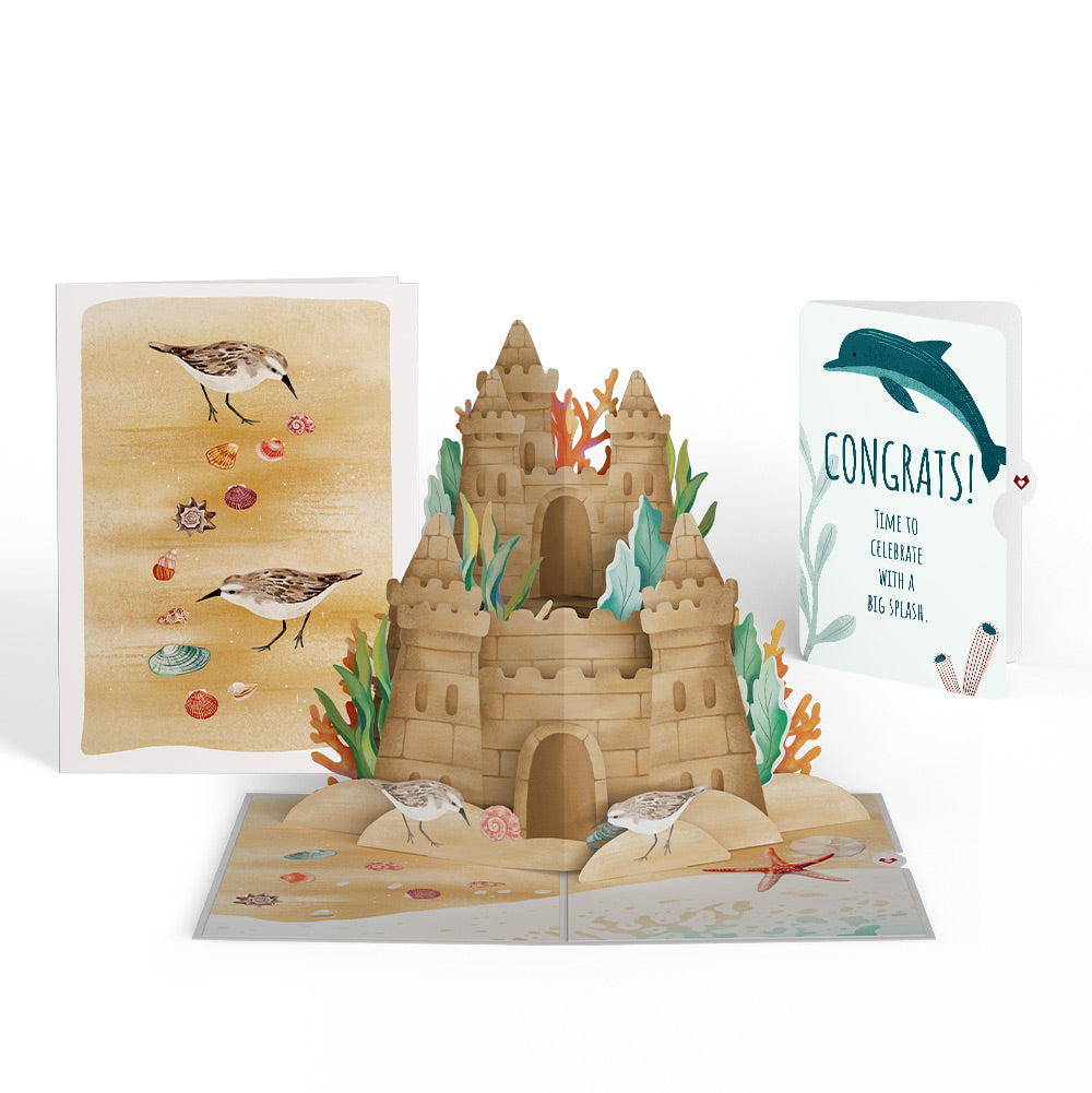 Seaside Sandcastle Congratulations Pop-Up Card and Sentiment Set