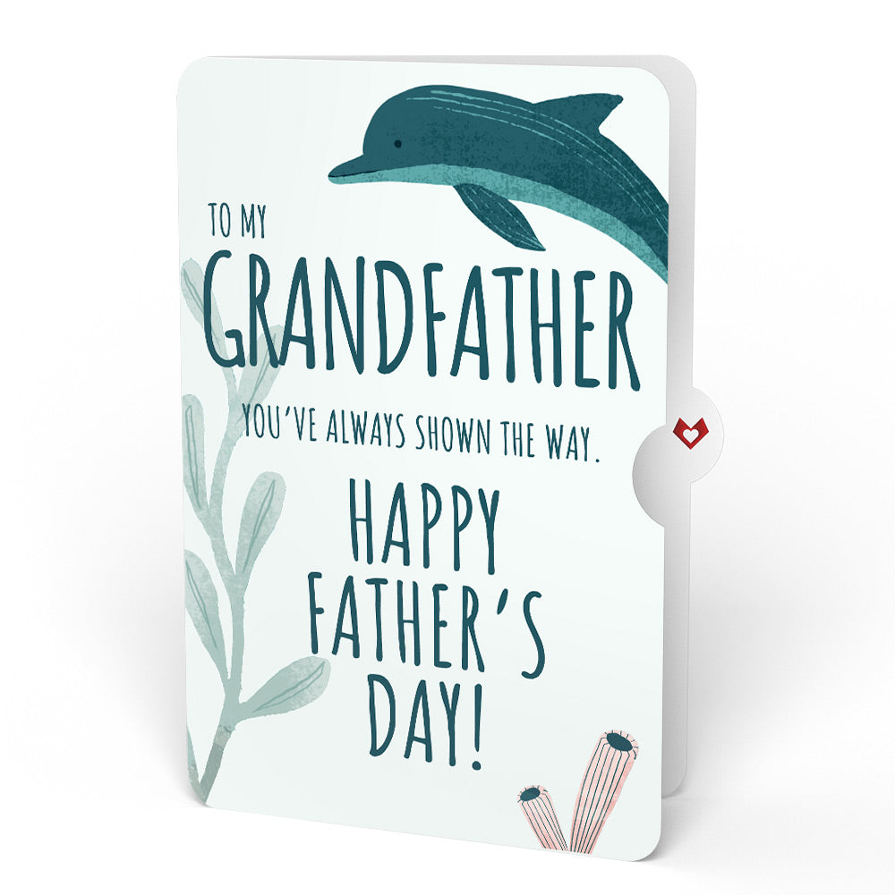Playful Dolphins Father’s Day Pop-Up Card and Sentiment Set for Grandfather