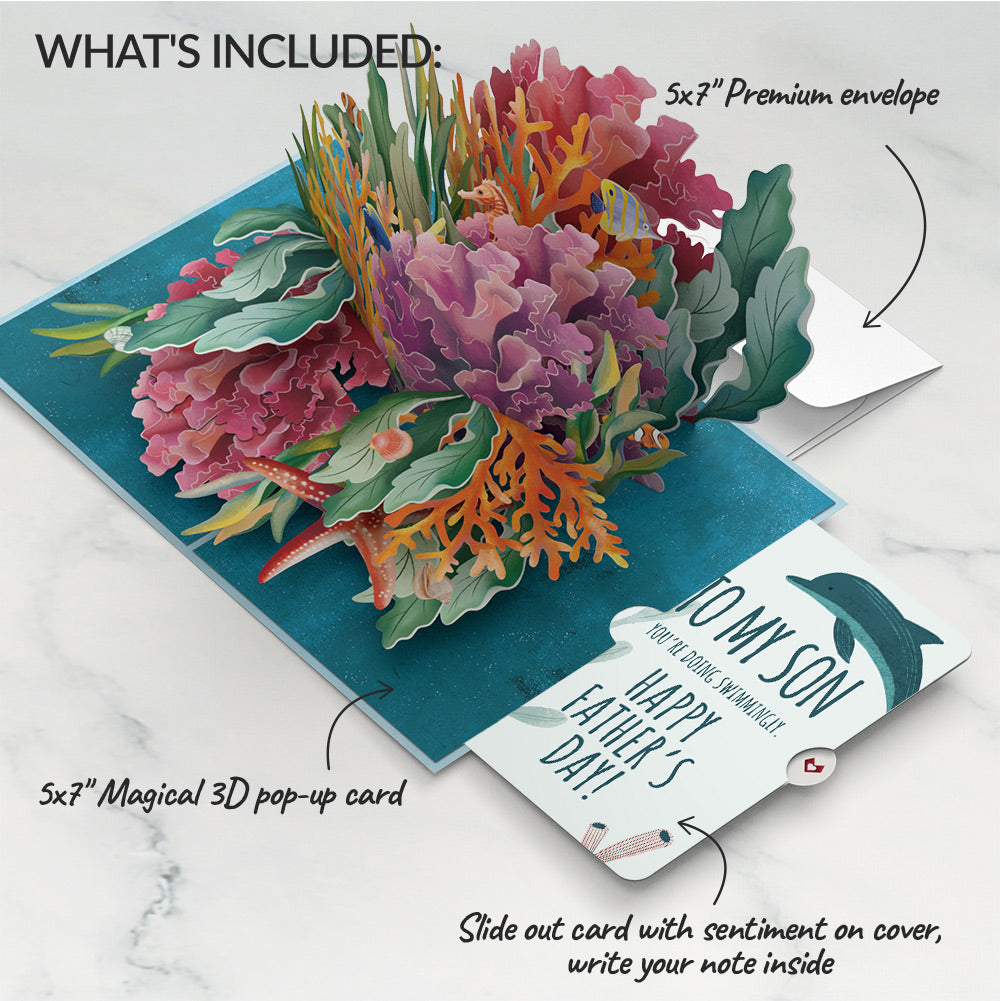 Coral Reef Wonders Father’s Day Pop-Up Card and Sentiment Set for Son