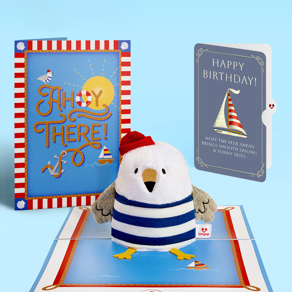 'Ahoy There' Birthday Plushpop Card and Sentiment Set