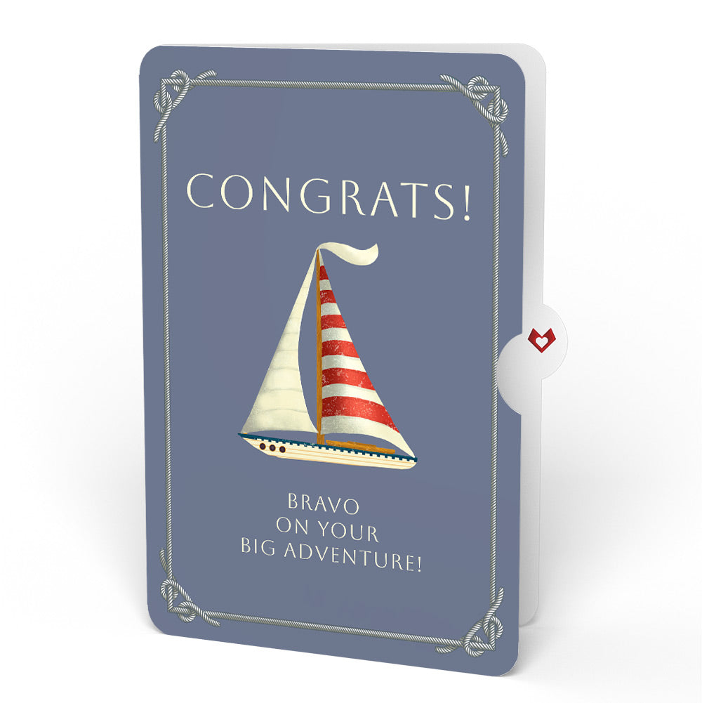 Sailboat on the Horizon Congratulations Pop-Up Card and Sentiment Set