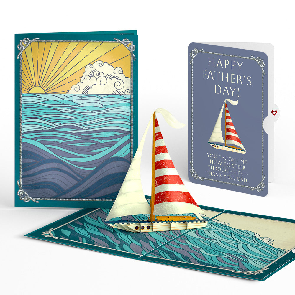 Sailboat on the Horizon Father's Day Pop-Up Card and Sentiment Set
