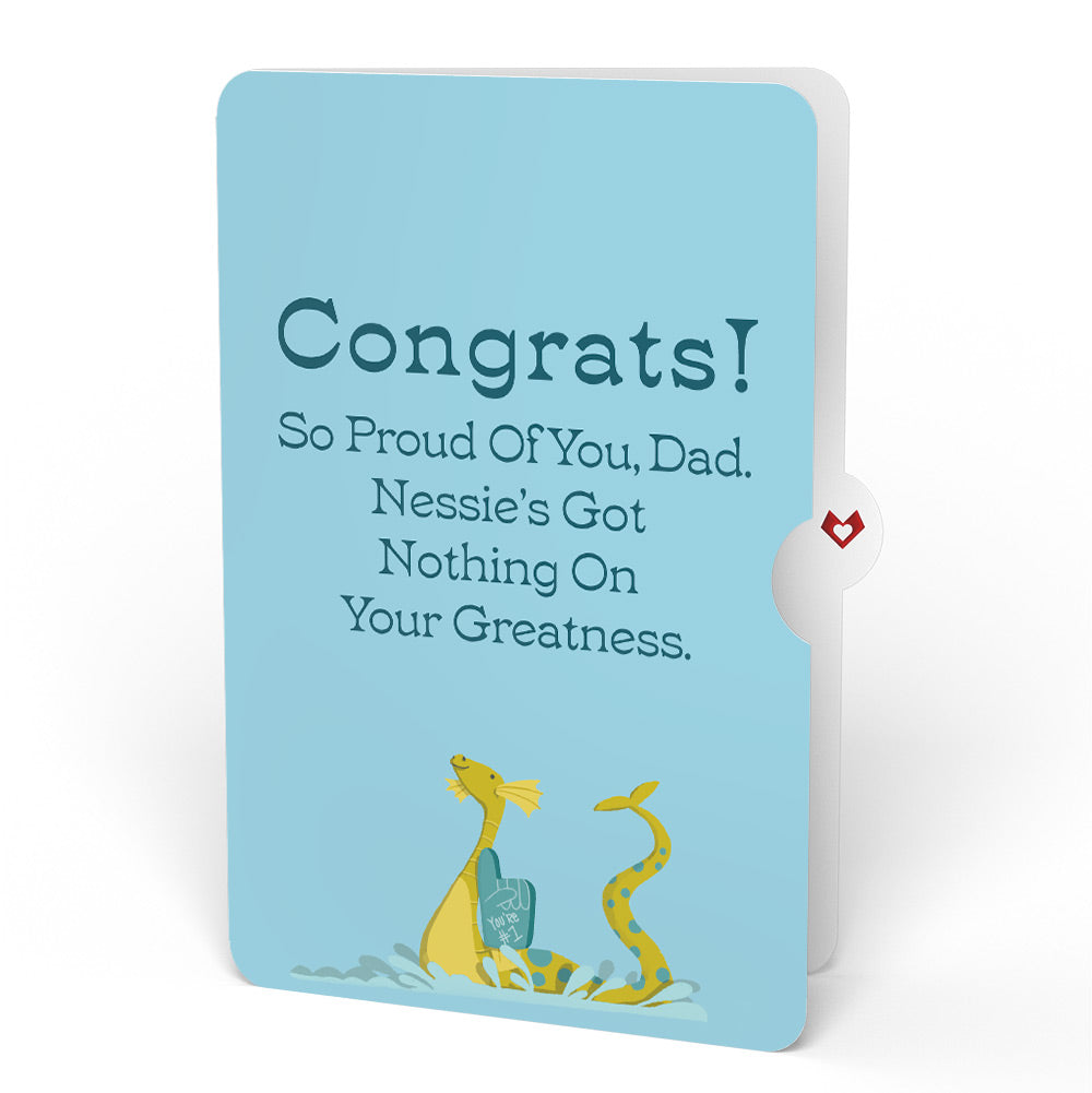 Dad You're a Legend Loch Ness Monster Congratulations Pop-Up Card and Sentiment Set