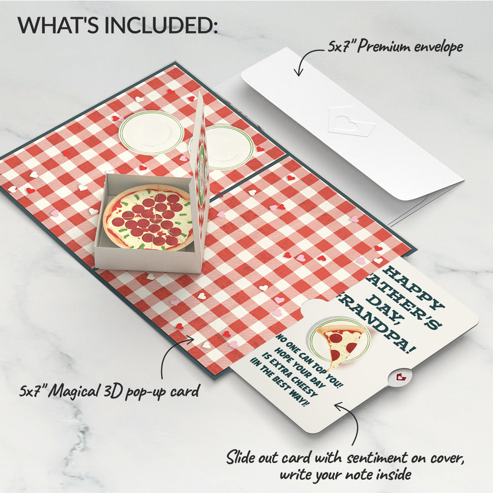 Pizza Love Father's Day Pop-Up Card and Sentiment Set for Grandpa