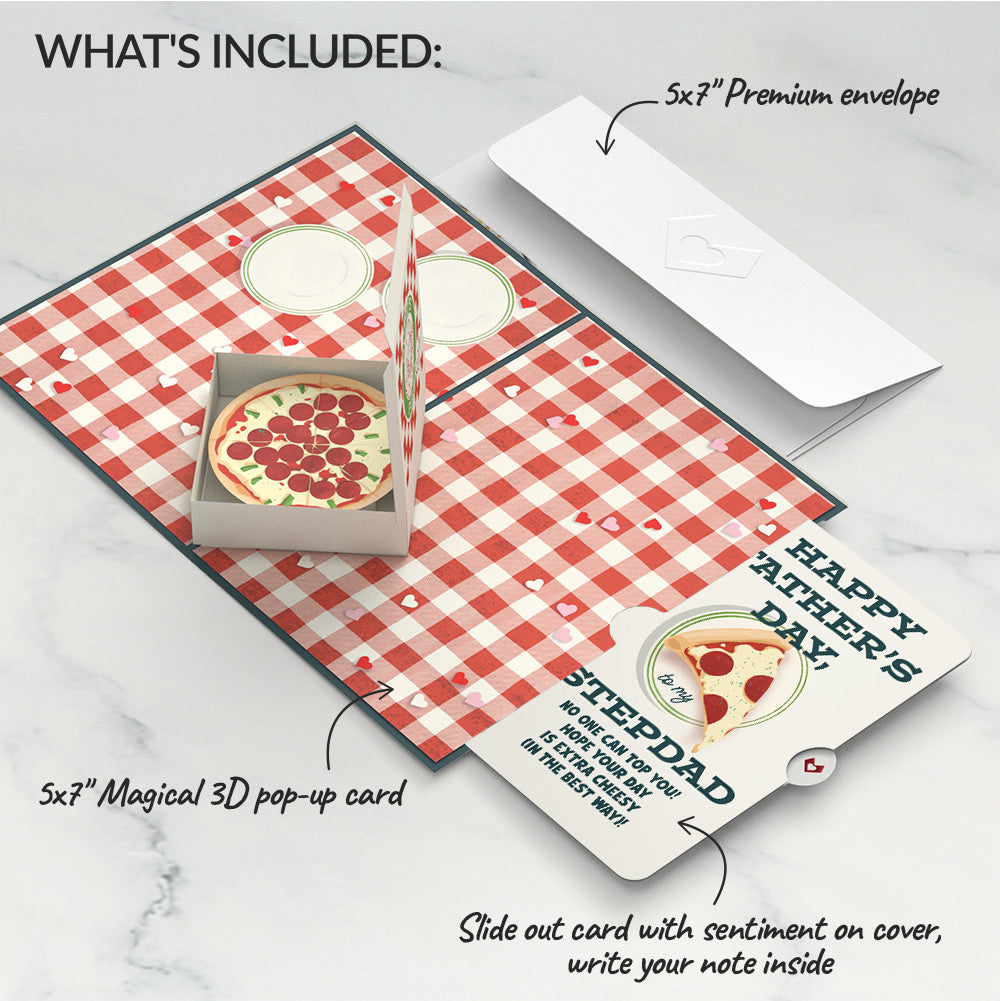 Pizza Love Father's Day Pop-Up Card and Sentiment Set for Stepdad