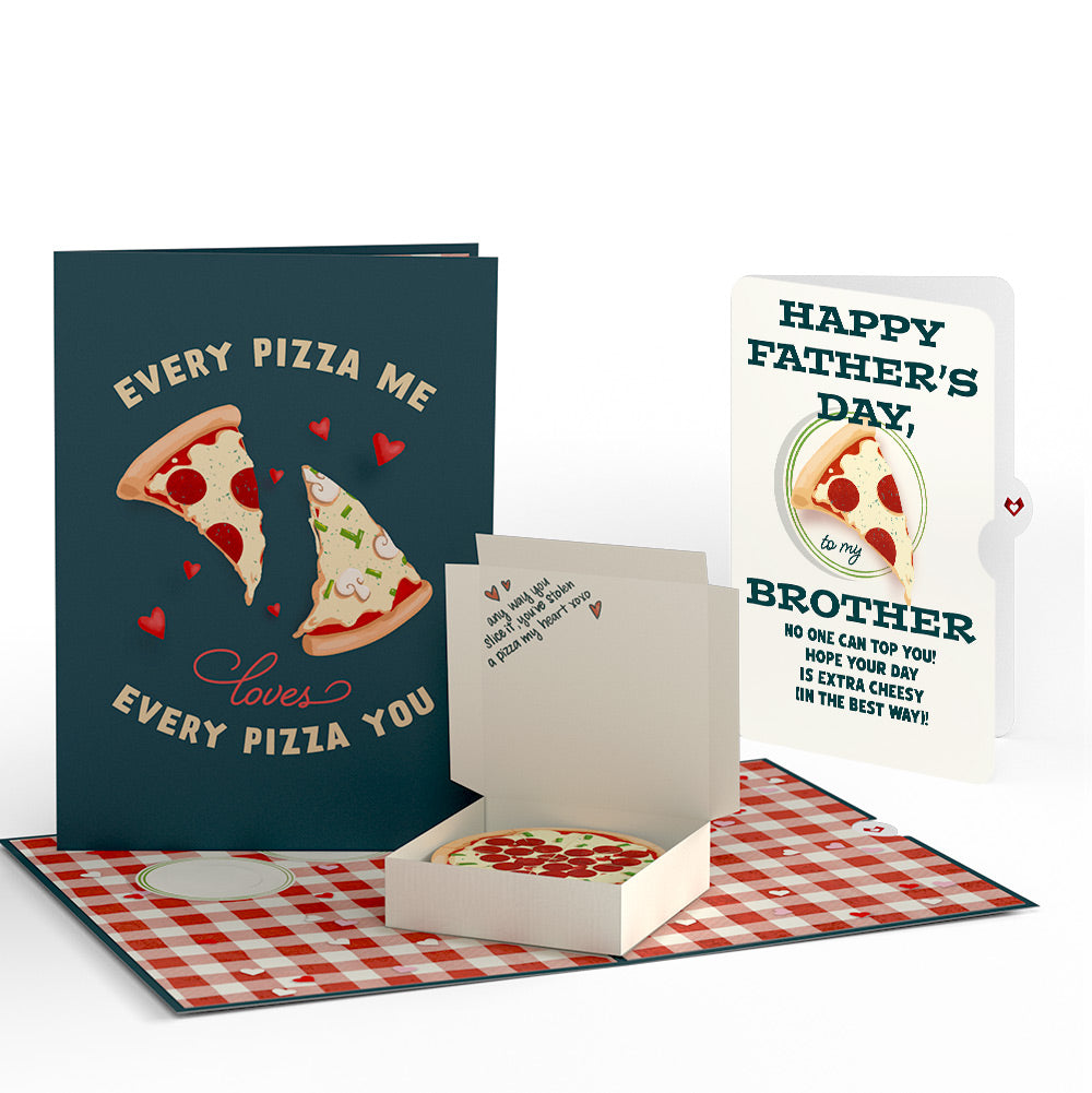 Pizza Love Father's Day Pop-Up Card and Sentiment Set for Brother
