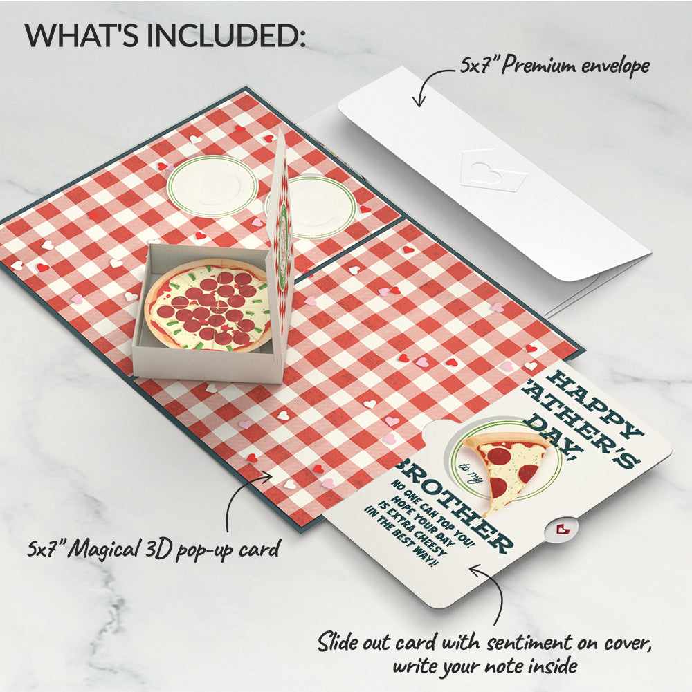 Pizza Love Father's Day Pop-Up Card and Sentiment Set for Brother