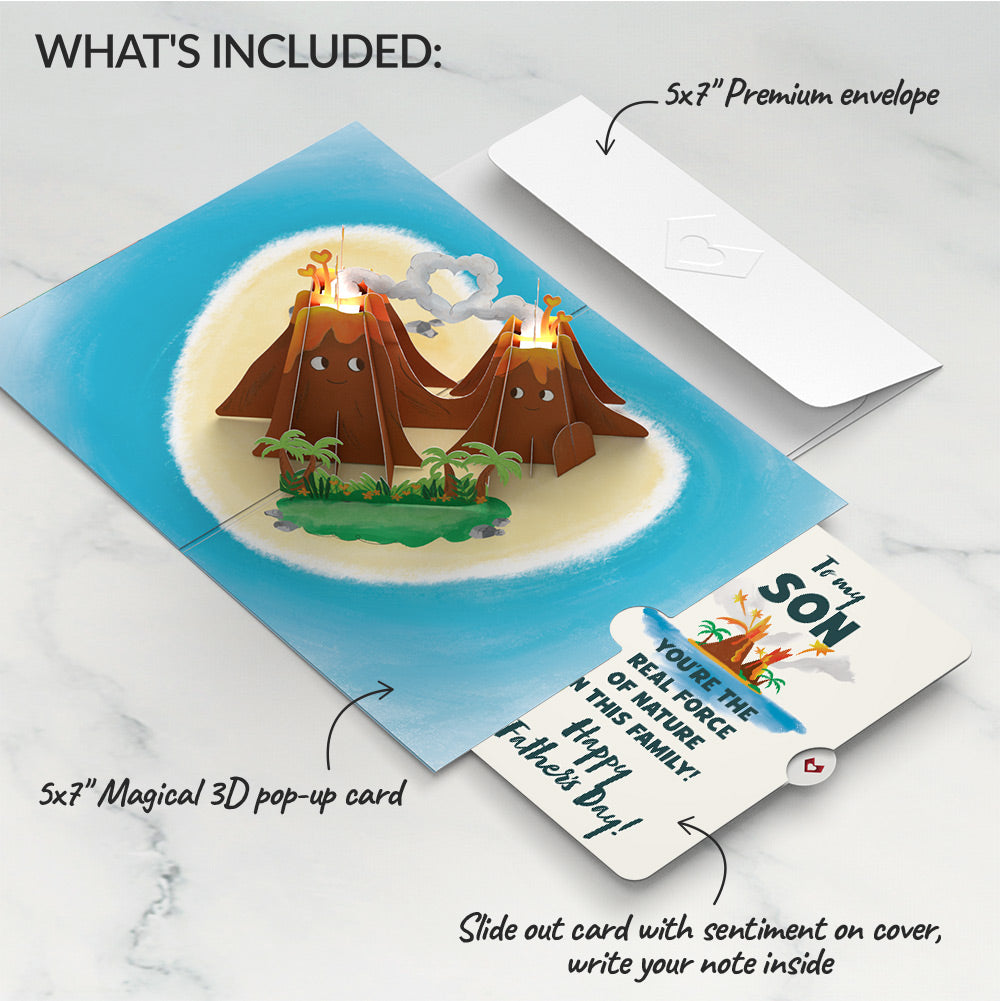 I Lava You Father's Day Light-Up Pop-Up Card and Sentiment Set for Son