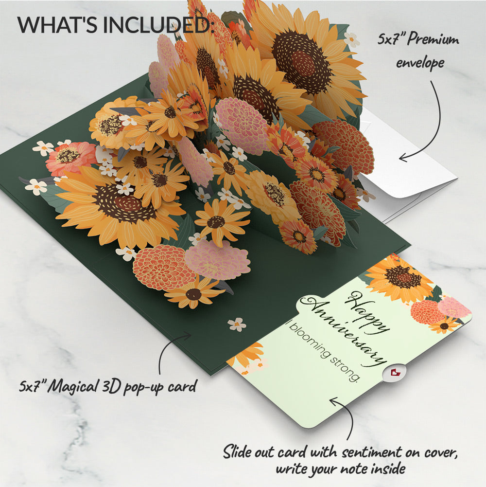 Radiant Sunflowers Anniversary Pop-Up Card and Sentiment Set