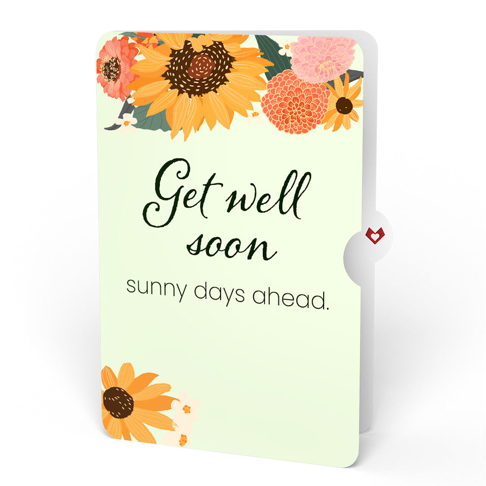 Stained Glass Sunflowers Get Well Soon Pop-Up Card and Sentiment Set