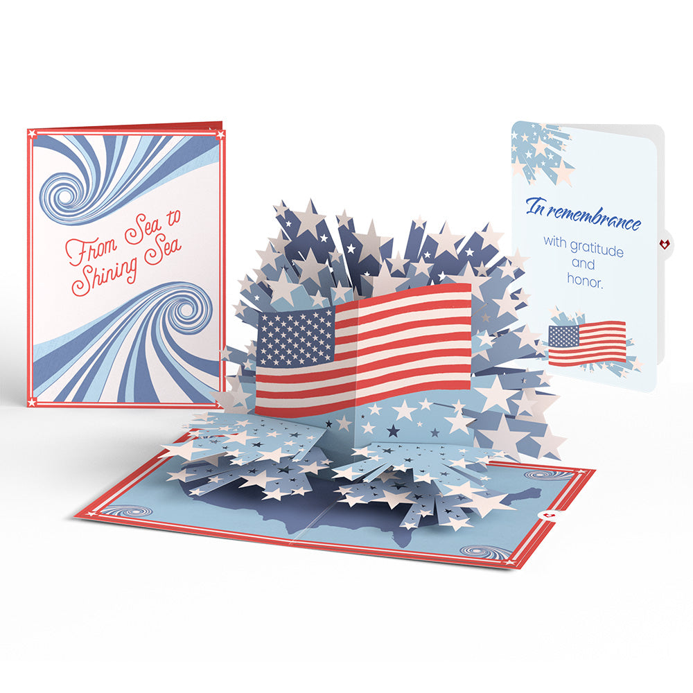 From Sea to Shining Sea Remembrance Pop-Up Card and Sentiment Set