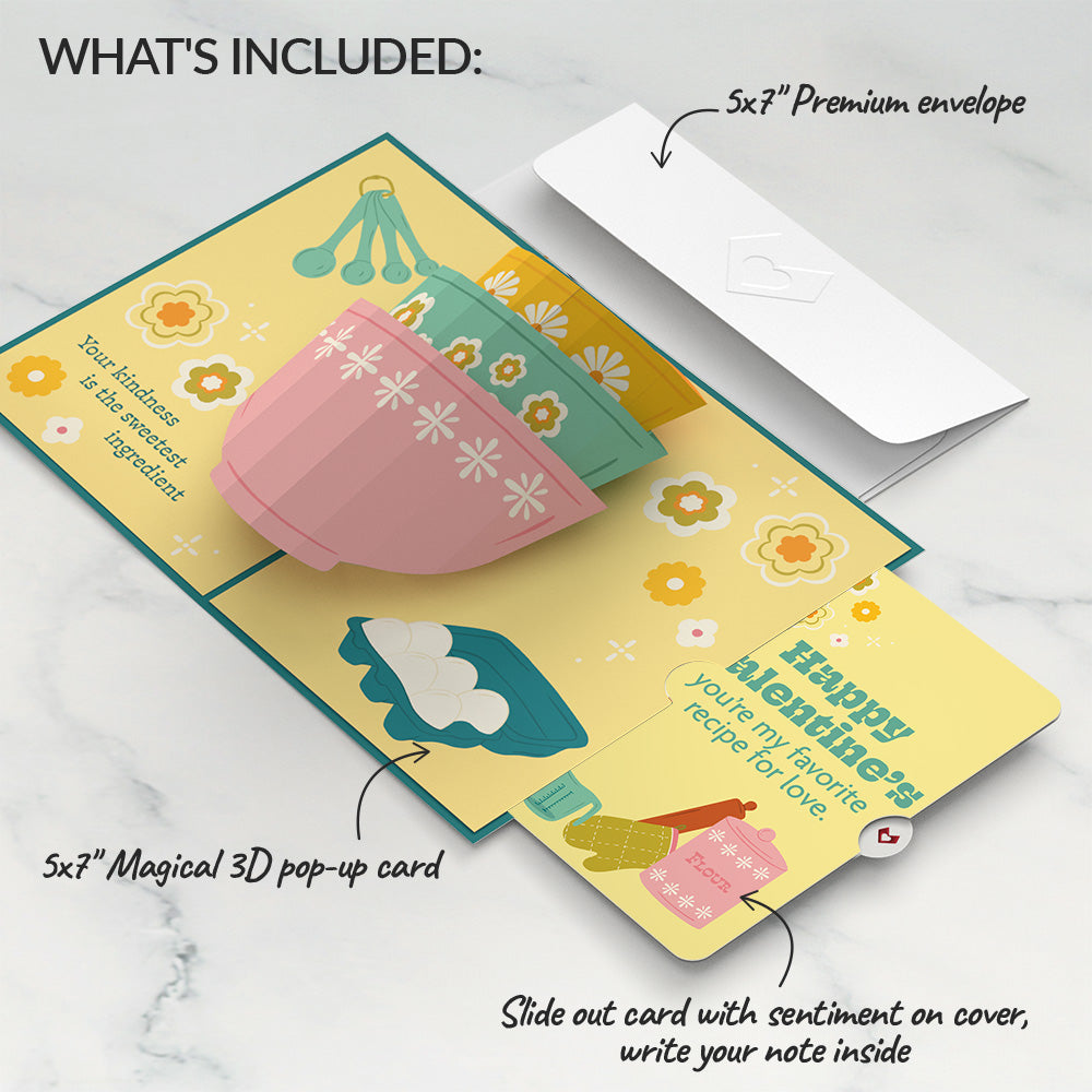 You Bake the World a Better Place Valentine's Day Pop-Up Card and Sentiment Set