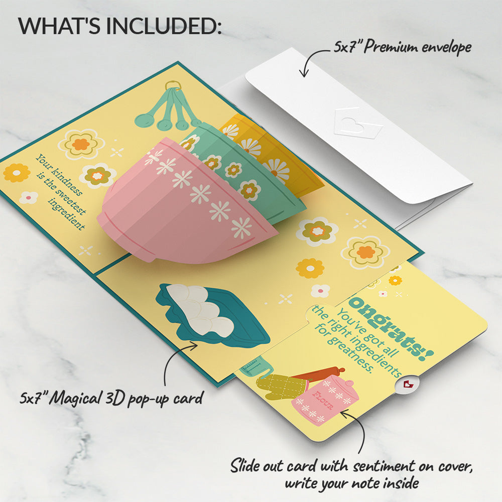 You Bake the World a Better Place Congratulations Pop-Up Card and Sentiment Set