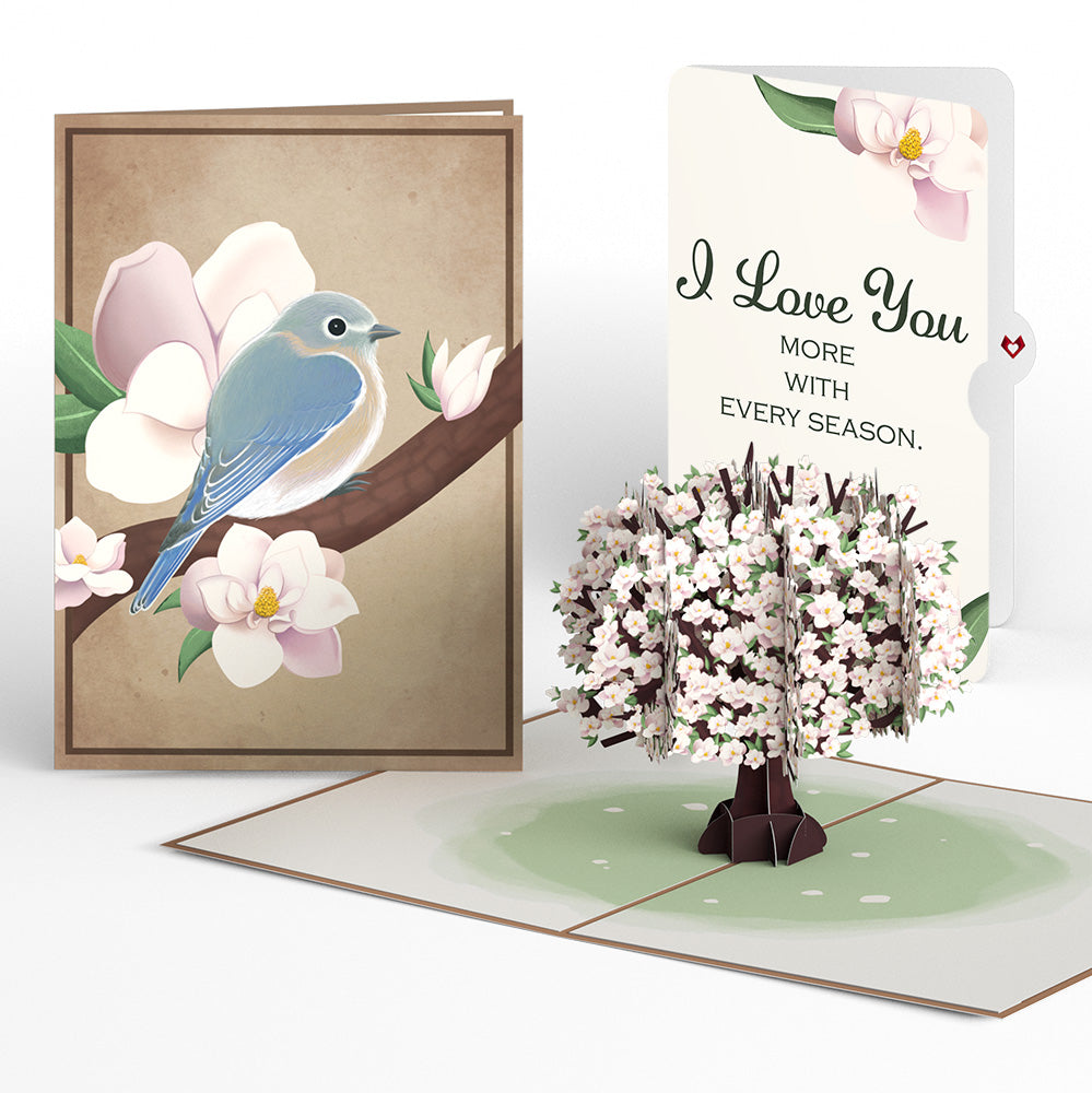 Pink Magnolia Tree Love Pop-Up Card and Sentiment Set
