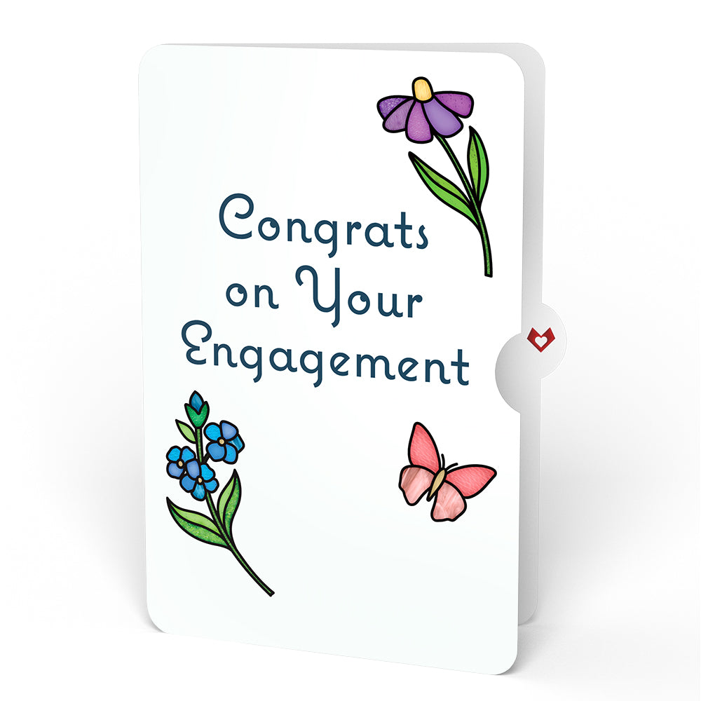 Garden Glow Engagement Suncatcher Bouquet and Sentiment Set