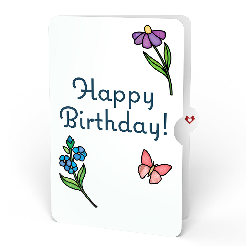 Garden Glow Birthday Suncatcher Bouquet and Sentiment Set