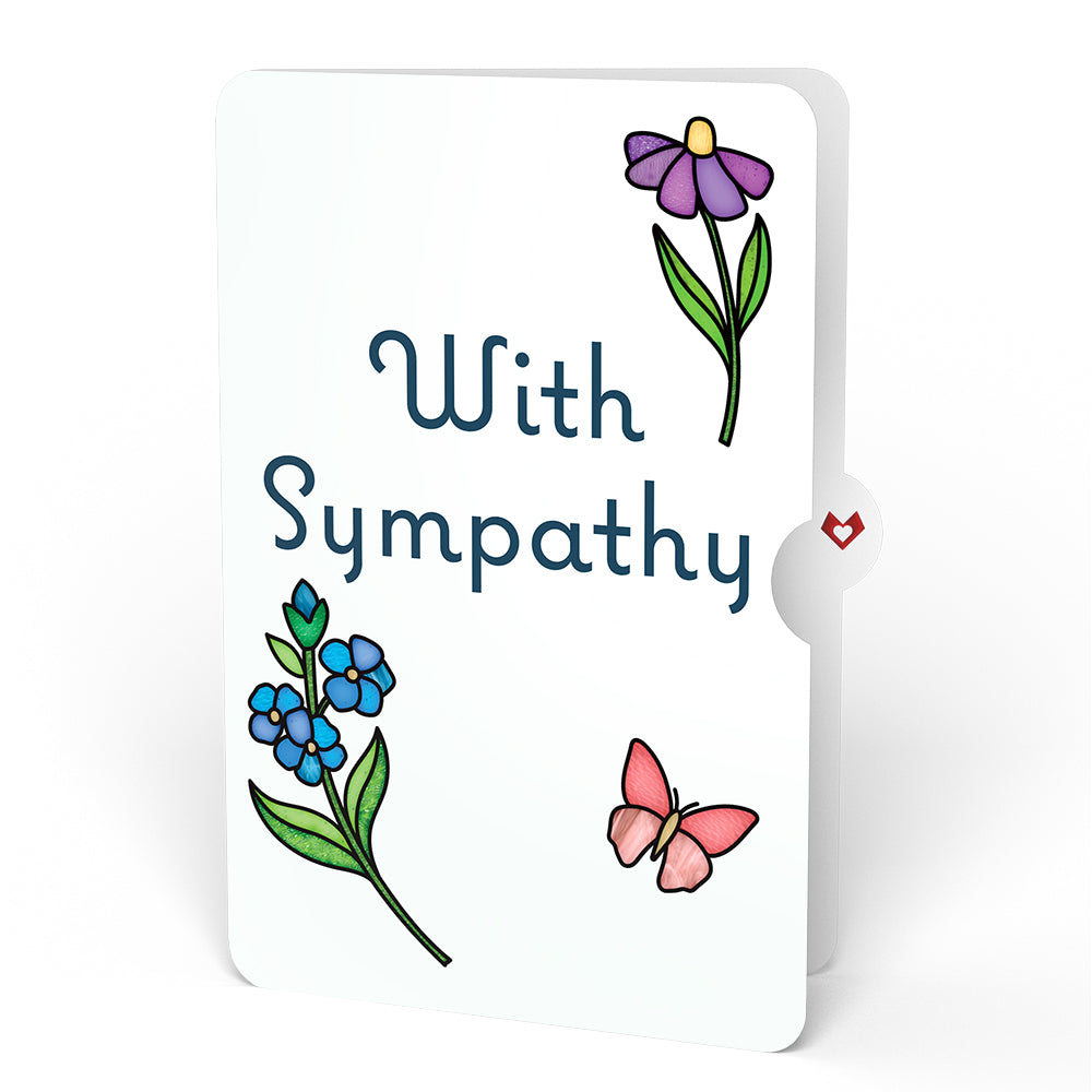 Garden Glow Sympathy Suncatcher Bouquet and Sentiment Set