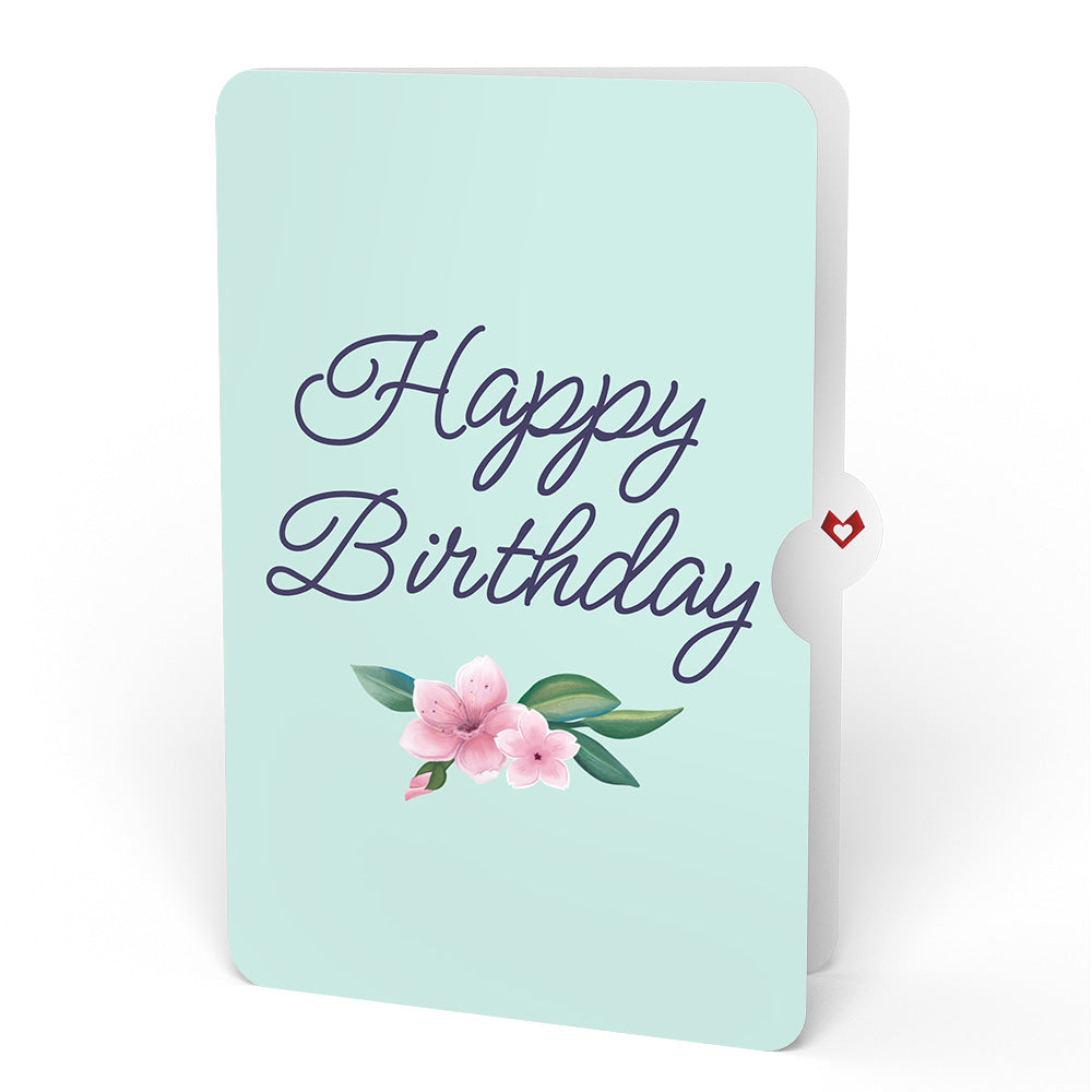 Cherry Blossom Basket with Cardinals Birthday Pop-Up Card and Sentiment Set
