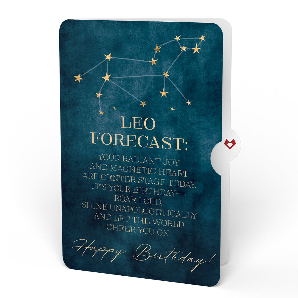Watercolor Orchid Birthday Pop-Up Card and Leo Zodiac Sentiment Set