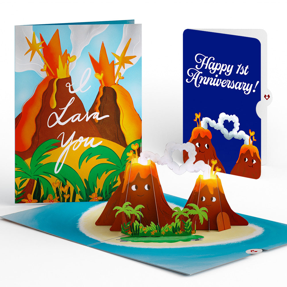 I Lava You 1st Anniversary Light-Up Pop-Up Card and Sentiment Set