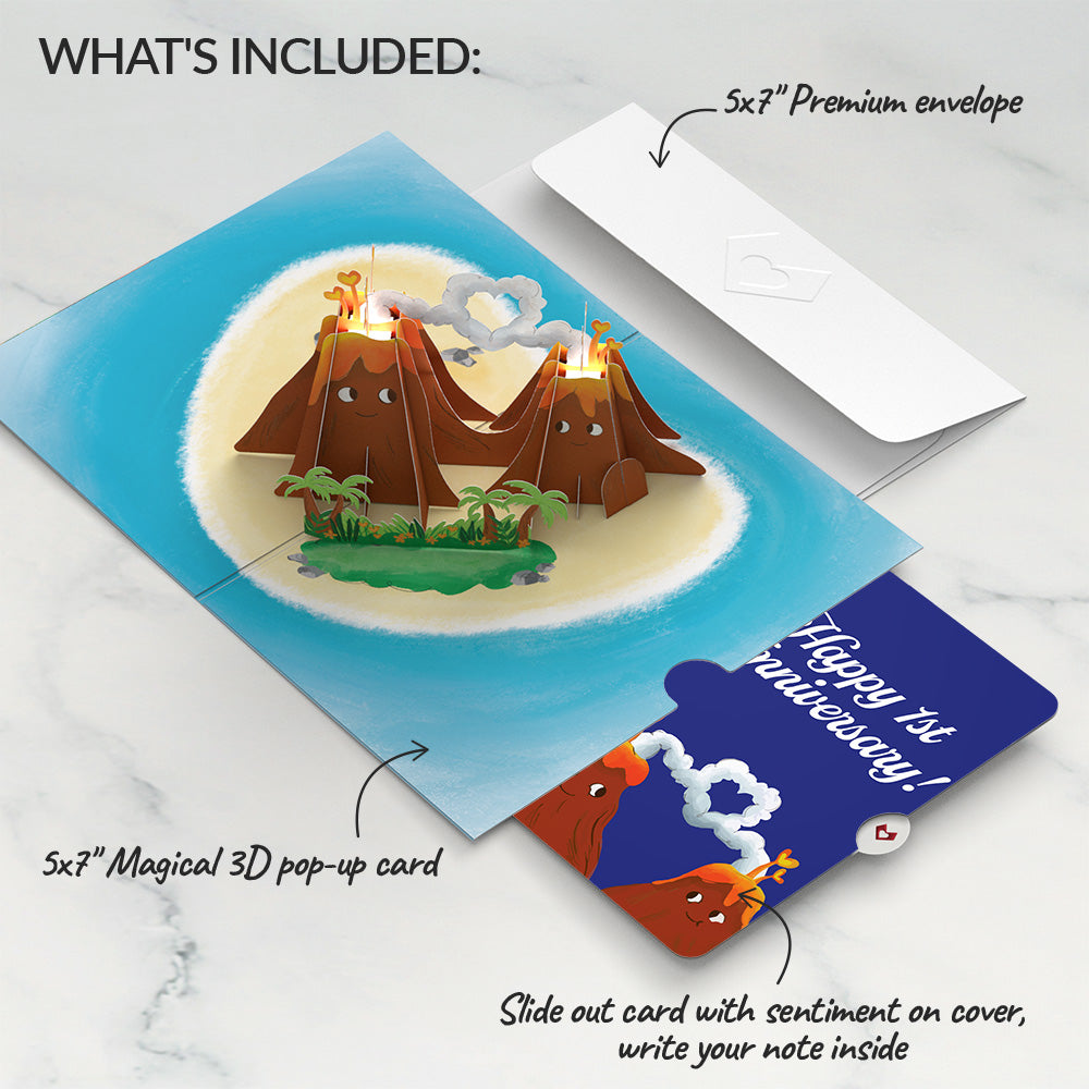 I Lava You 1st Anniversary Light-Up Pop-Up Card and Sentiment Set