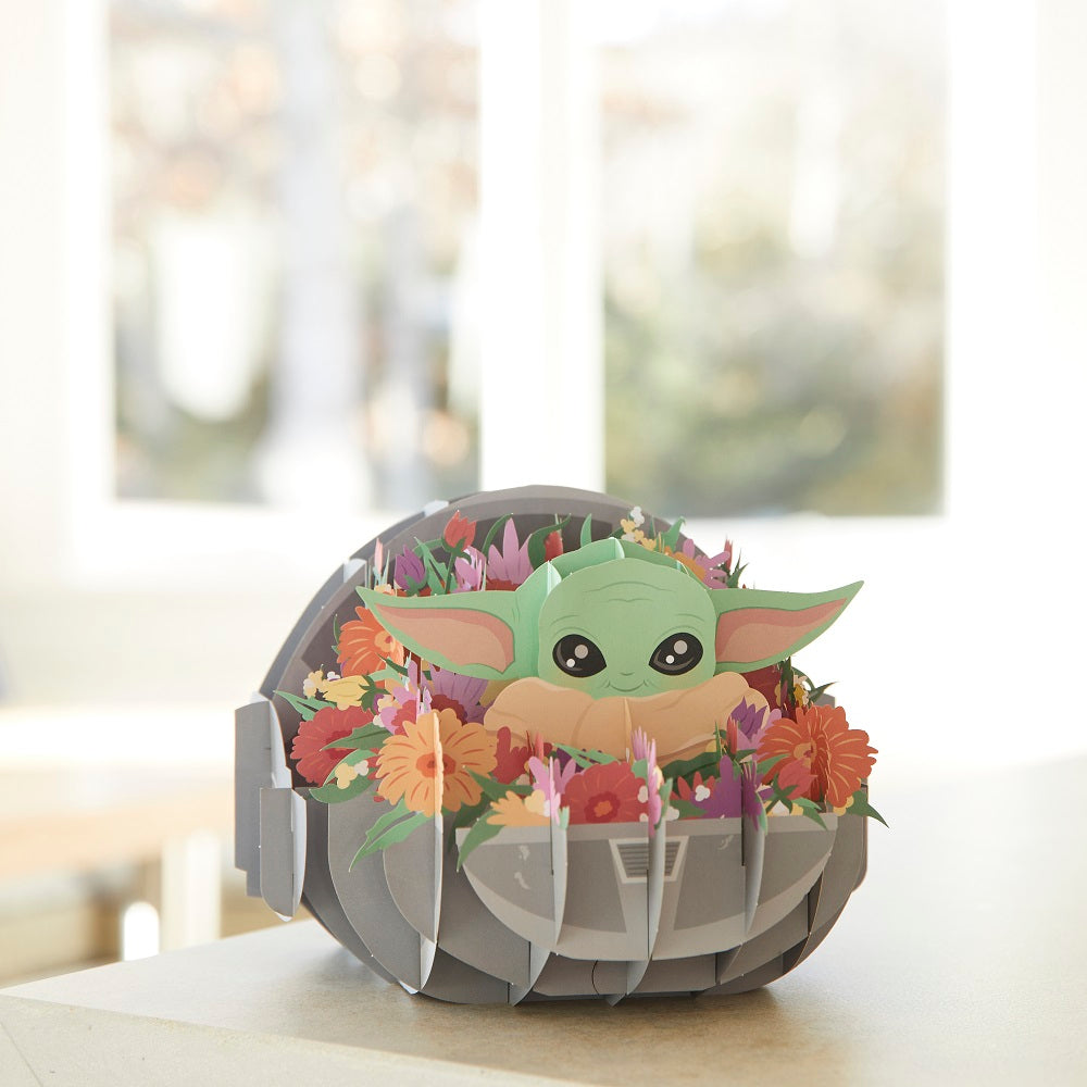 grogu pot planter Star Wars The Mandalorian Floral Grogu Giant Pop-Up Gift