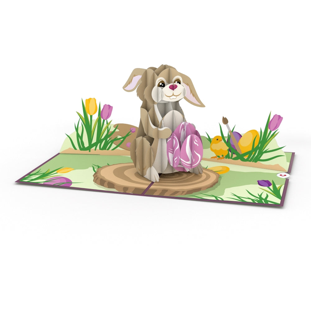 Easter Bunny with Egg Pop-Up Card