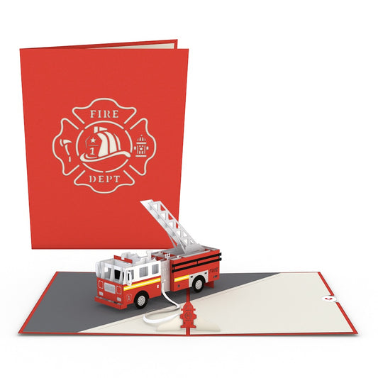 Fire Truck Pop-Up Card