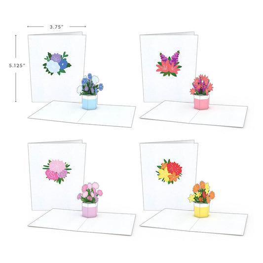 Flower Pot Notecards (Assorted 4-Pack)