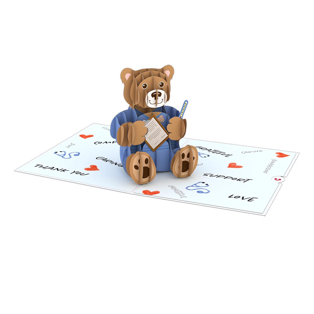 Nurse Bear Pop-Up Card