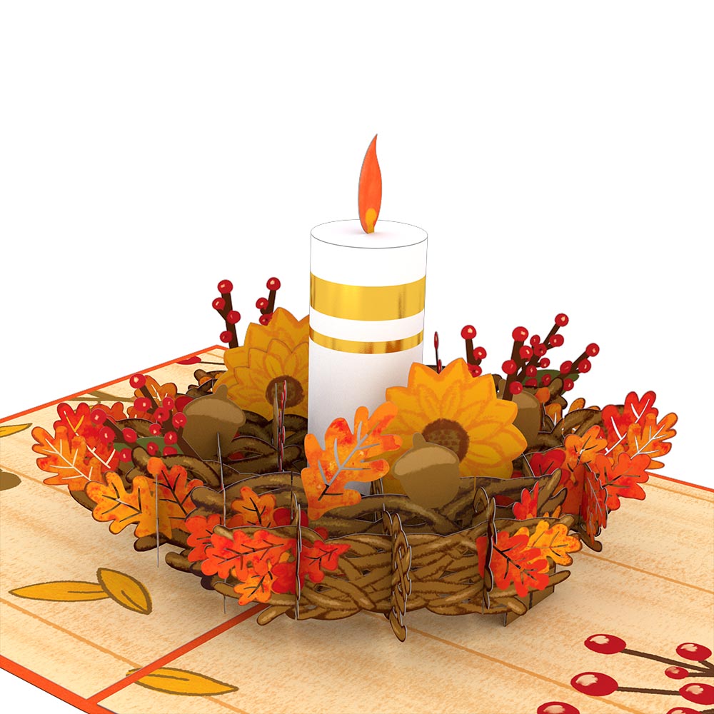 Fall Candle Pop-Up Card