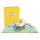 Yellow Baby Carriage Pop-Up Card