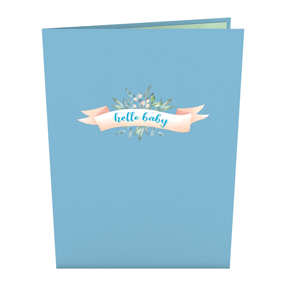 Blue Baby Carriage Pop-Up Card