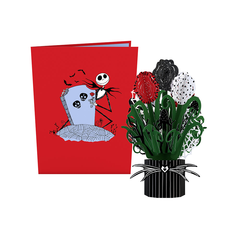 Disney Tim Burton's The Nightmare Before Christmas Card with Mini Bouquet