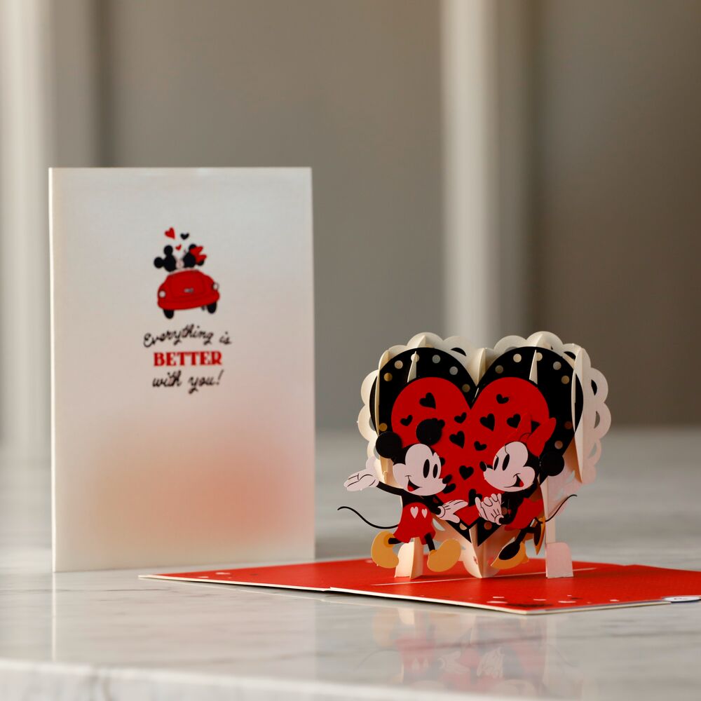 Disney's Mickey & Minnie Everything is Better with You Pop-Up Card