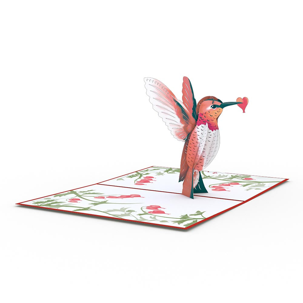 Valentine’s Day Hummingbird Pop-Up Card