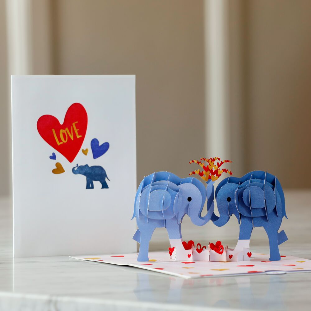 Love Elephants Pop-Up Card