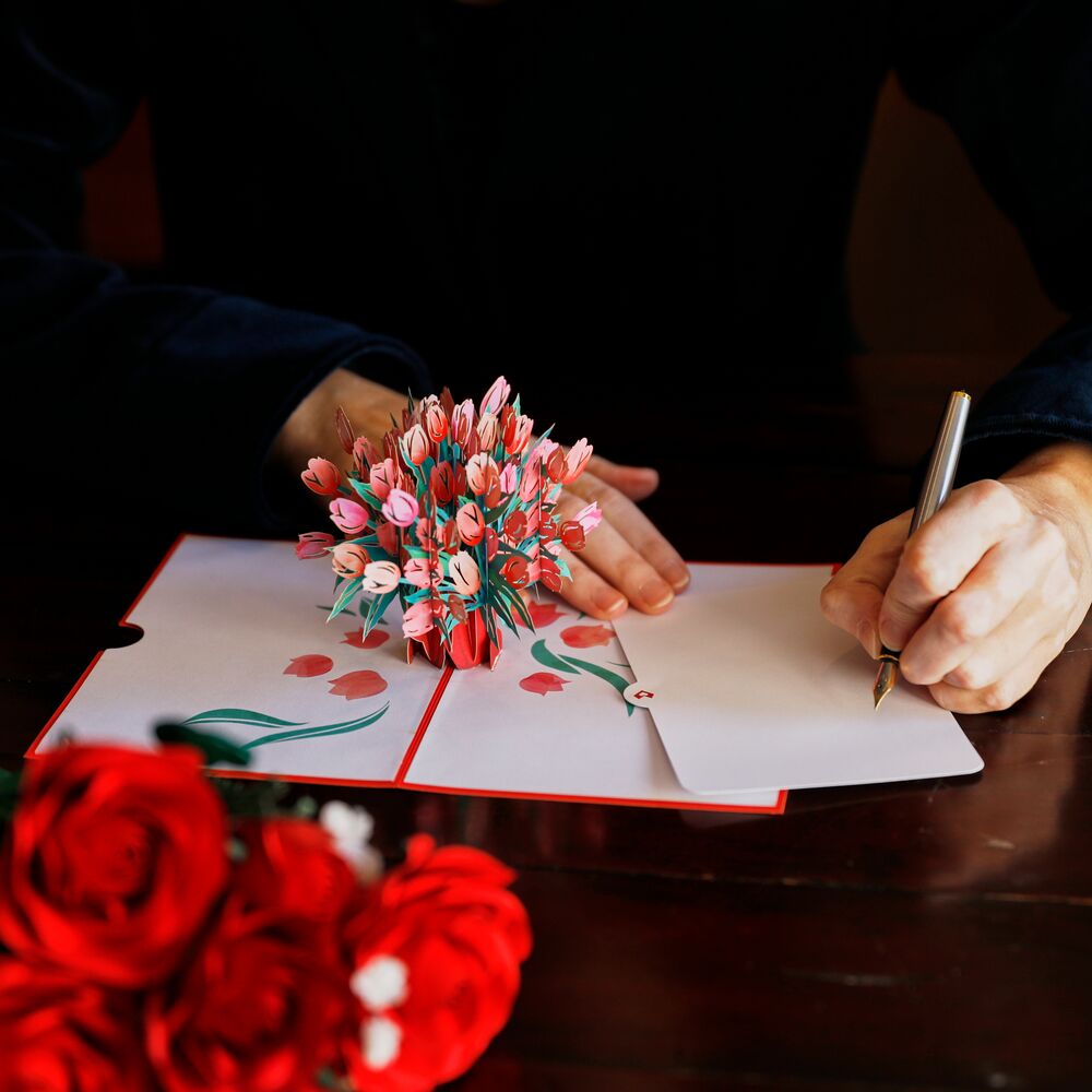 Love Tulips Pop-Up Card