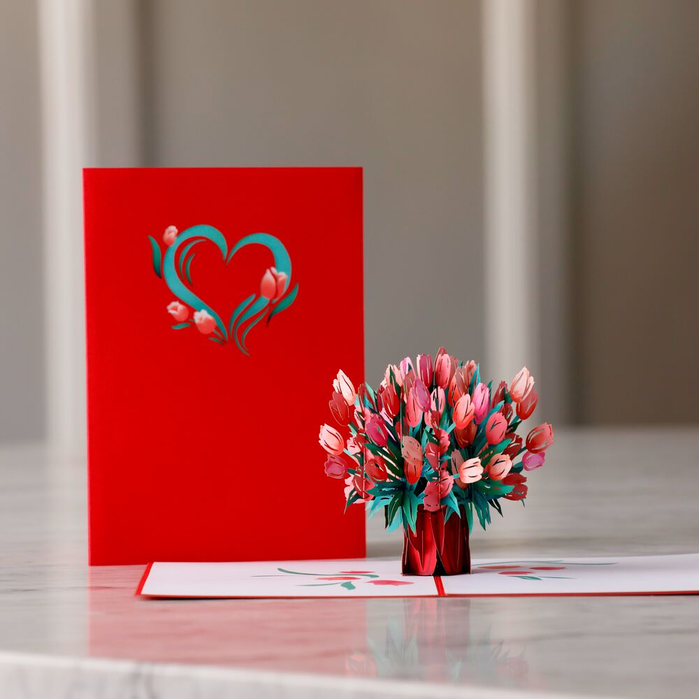 Love Tulips Pop-Up Card