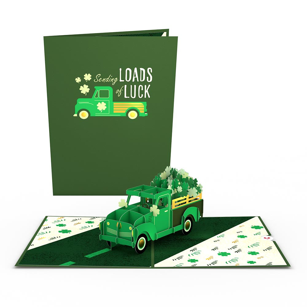 Truckloads of Luck Pop-Up Card