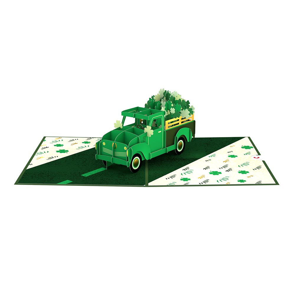 Truckloads of Luck Pop-Up Card