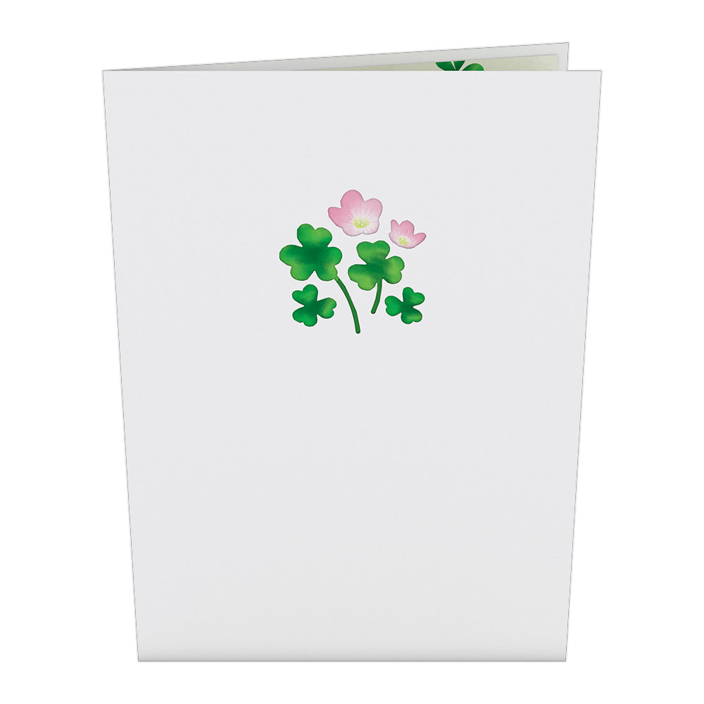 Shamrock Basket St. Patrick's Day Pop-Up Card
