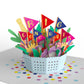 Big Congrats Flower Basket Paperpop Card®