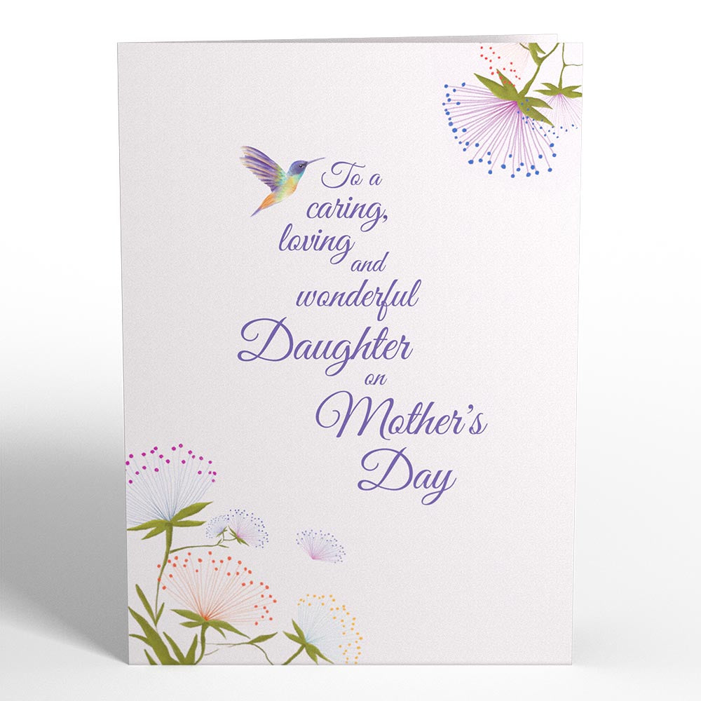 To My Daughter Mother’s Day Hummingbird Pop-Up Card