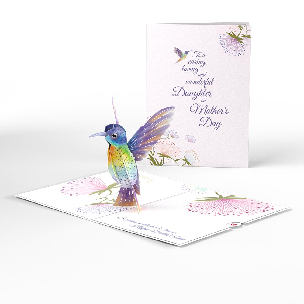 To My Daughter Mother’s Day Hummingbird Pop-Up Card