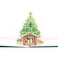 Nativity Christmas Tree Pop-Up Card